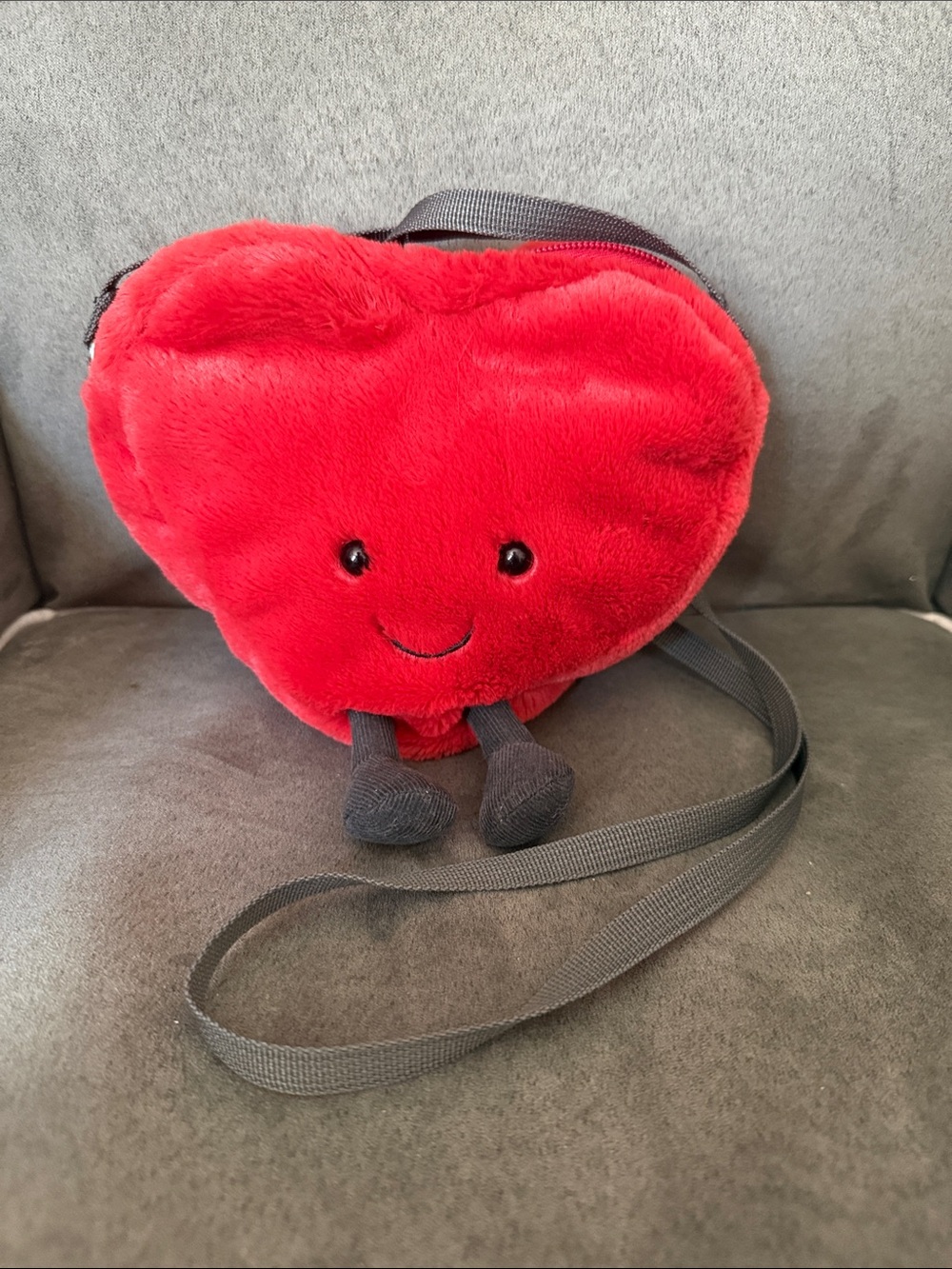 Jellycat Red Heart Plush Crossbody Bag
